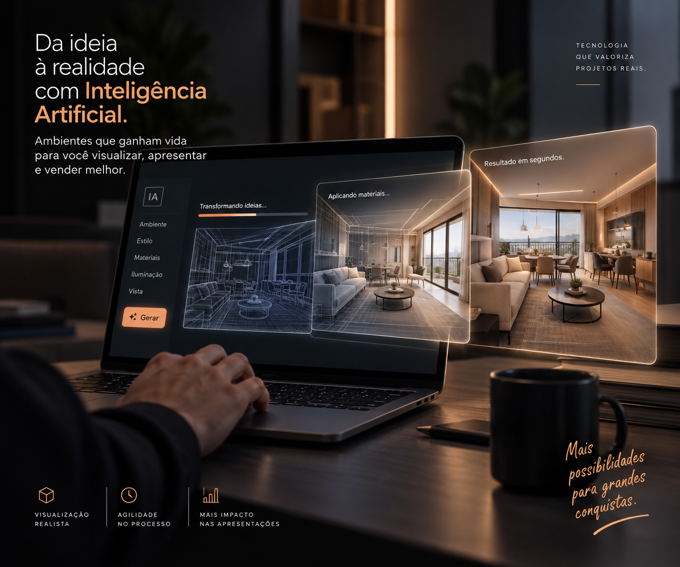 Representação visual de vídeos criados com Inteligência Artificial